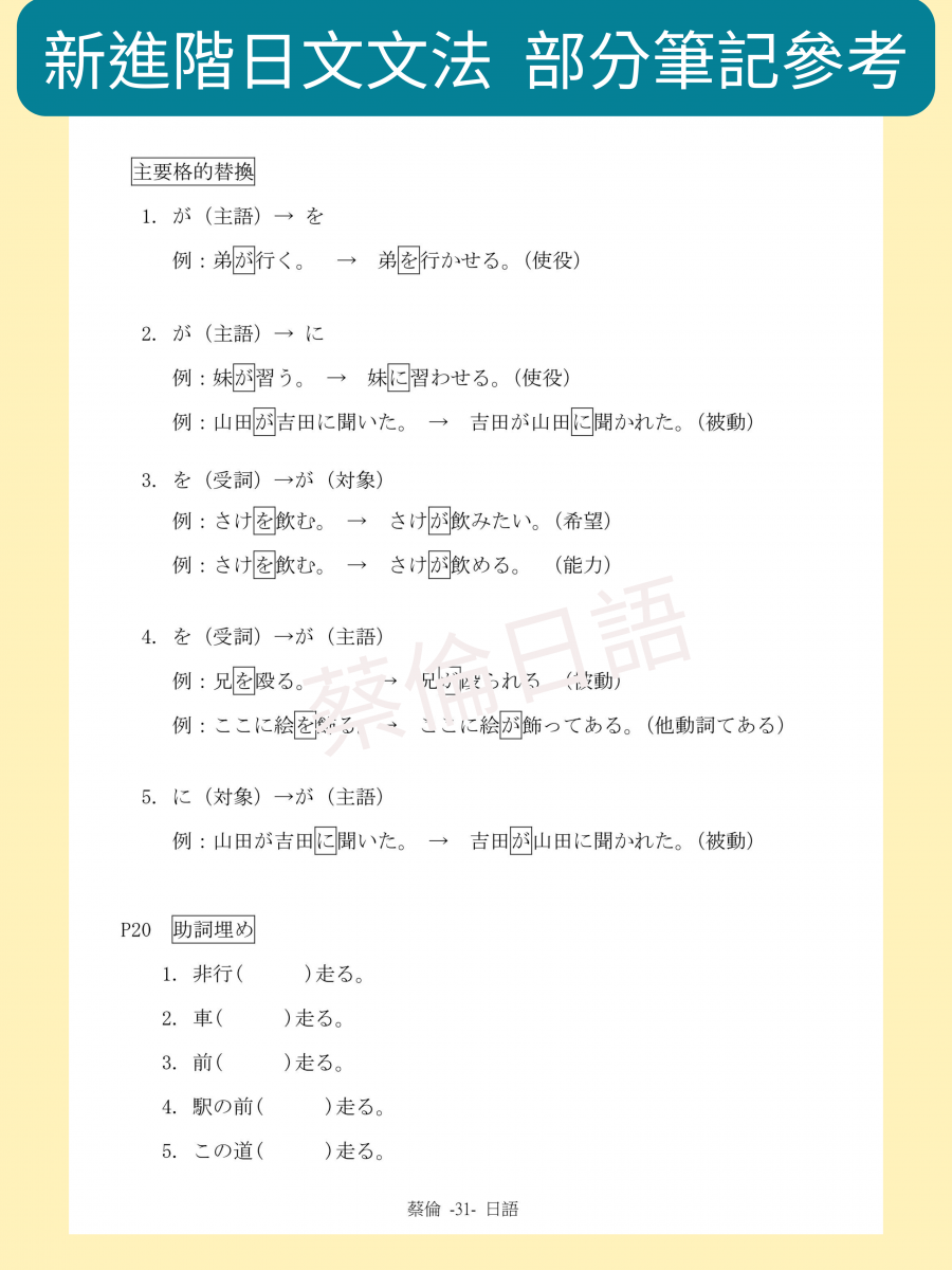 新進階日文文法超級筆記